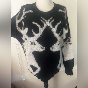 Bar III mohair reindeer sweater